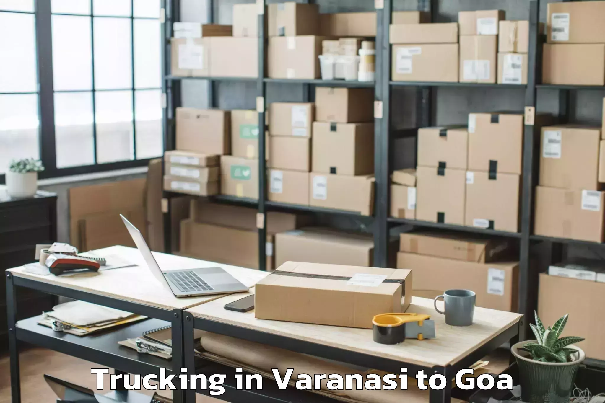 Book Varanasi to Chandor Trucking Online